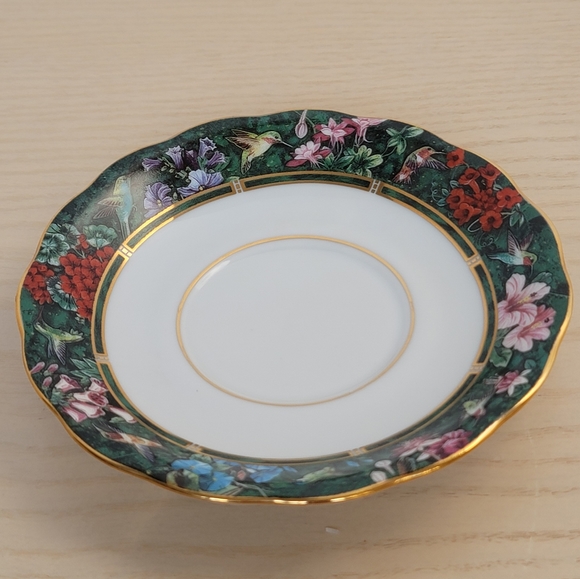 Bradford Editions 88661 Lena Liu Ruby-throated Hummingbird Saucer and Spoon Set - Picture 5 of 15